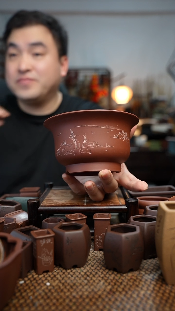 紫砂花盆長木軒精品紫砂