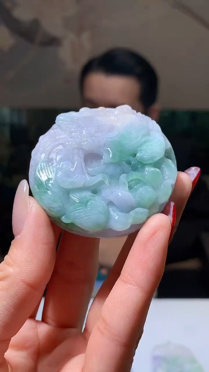 【闪购商品】定制翡翠未镶嵌1044hm-毛货挂件20