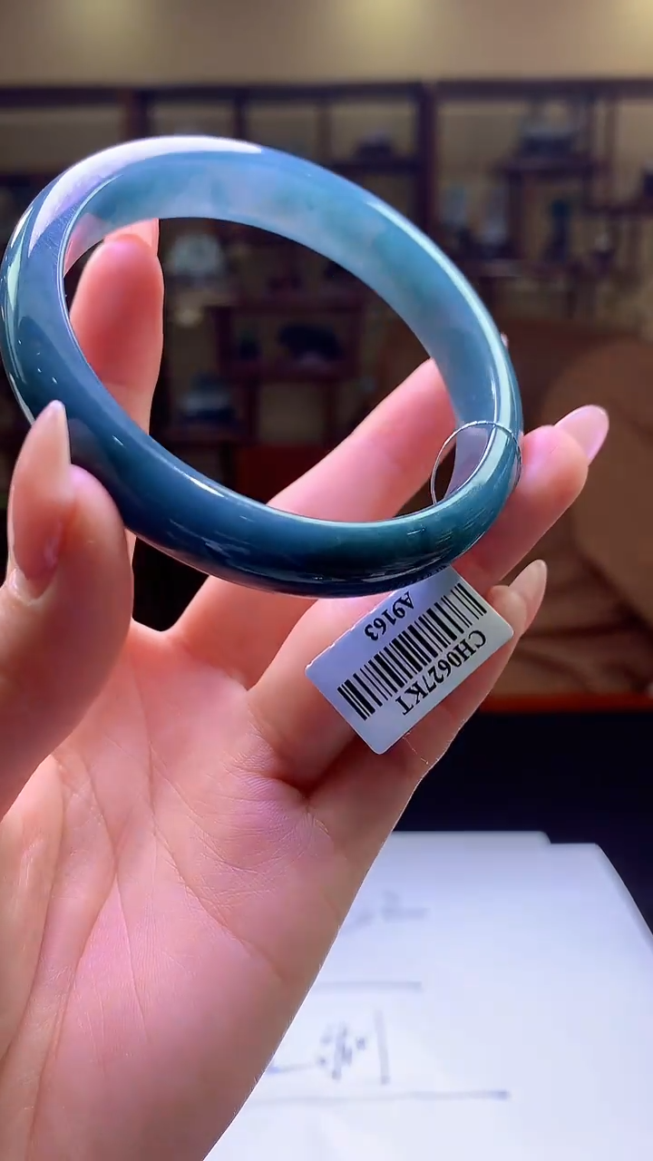 【闪购商品】定制翡翠未镶嵌8003jj-毛货手镯76（58圈）