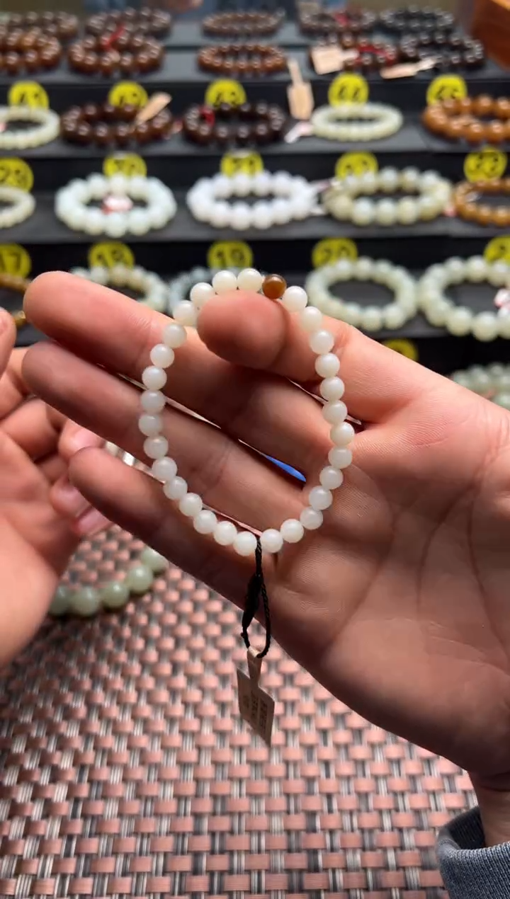 【闪购商品】和田玉手串未镶嵌且末料米达手串卡6