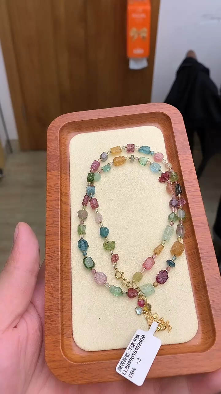 颈饰未镶嵌碧玺独家设计款多宝项链多样性发其一