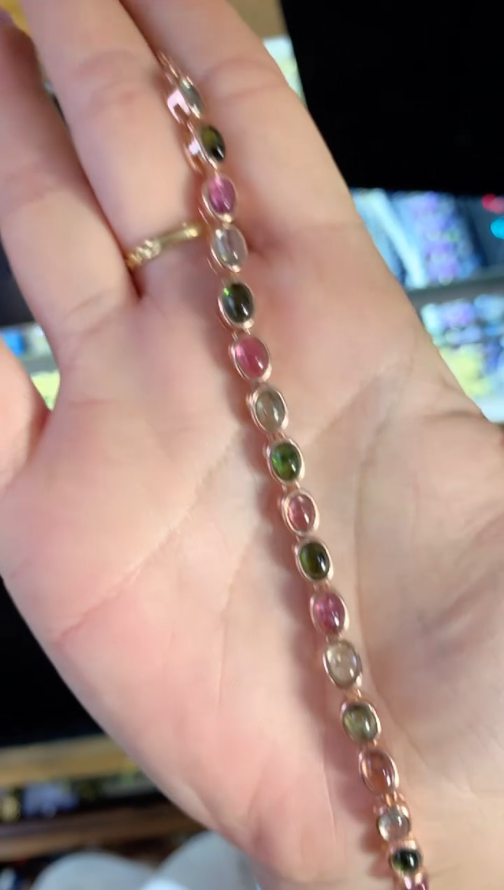 【闪购商品】碧玺手链银S925镶嵌楚楚中古珠宝甄选不退换