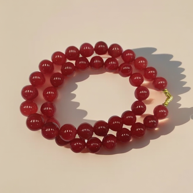 琳琳「珍藏精品」龙血珠项链A338