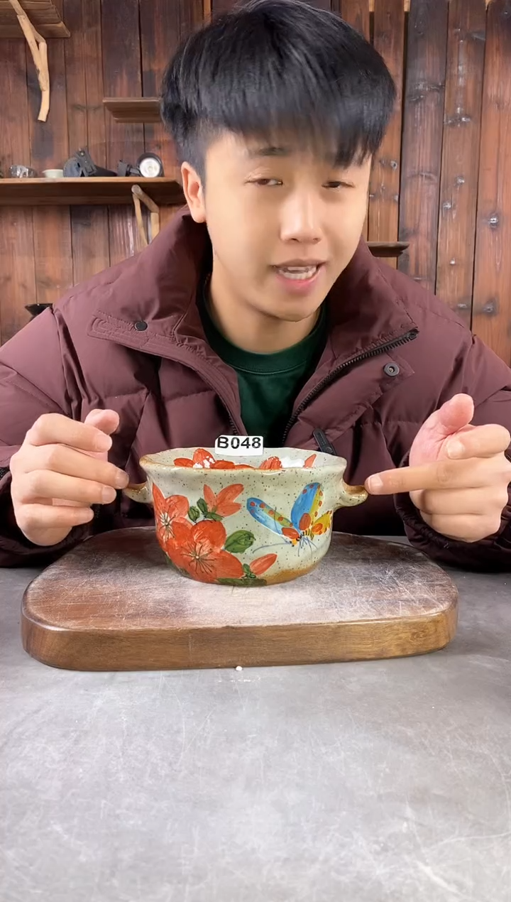 【闪购商品】碗048，手工手绘，新年快乐！