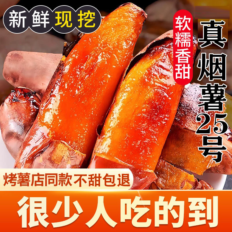 正宗山东烟薯25号红薯新鲜沙地现挖地瓜糖心流油蜜薯软糯香甜番薯