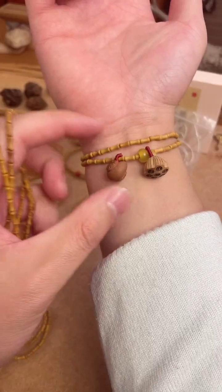 竹节手串一物一拍加黄水晶跑环双圈好运连连