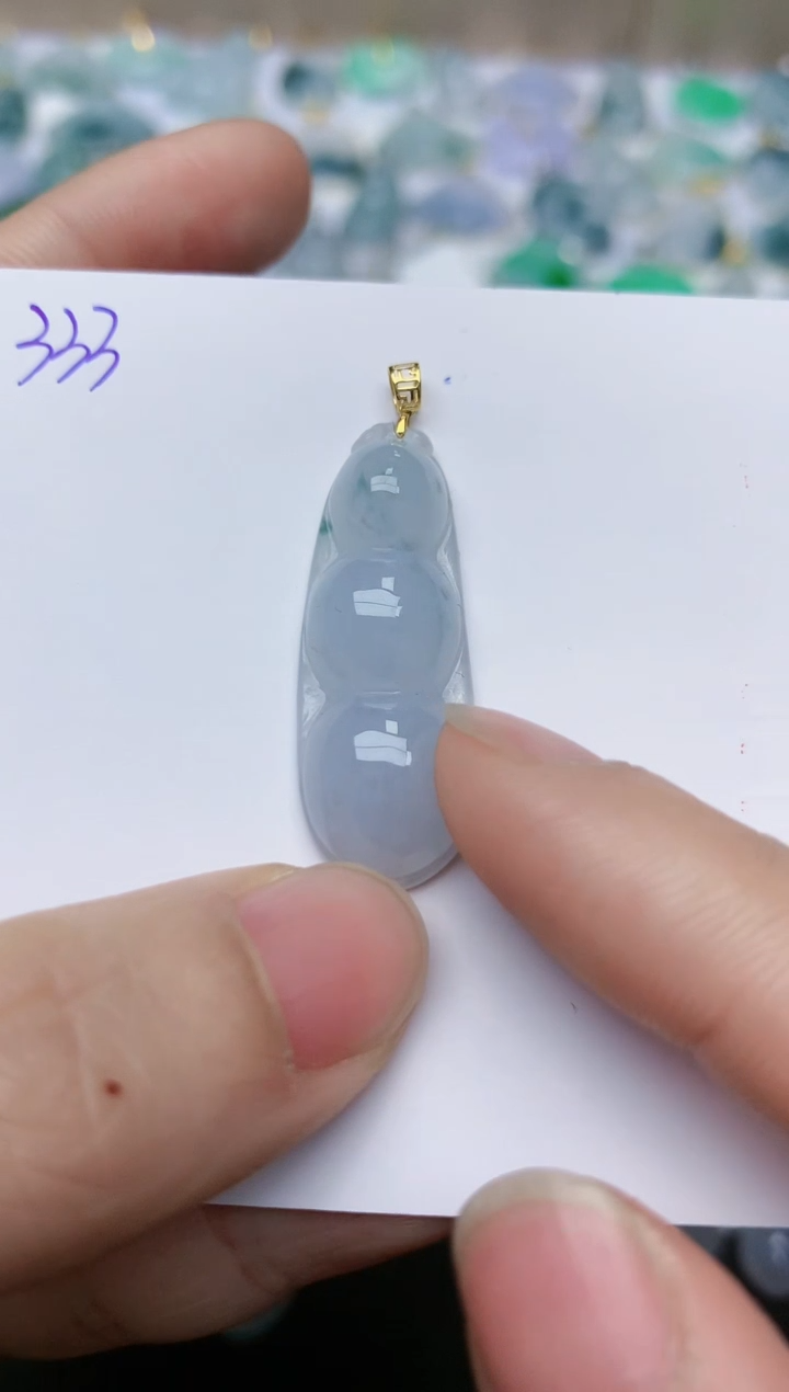 【闪购商品】翡翠颈饰18K金镶嵌天然翡翠A货    