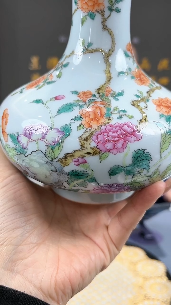 【闪购商品】官窑瓷画院531官窑瓷画院花卉赏瓶