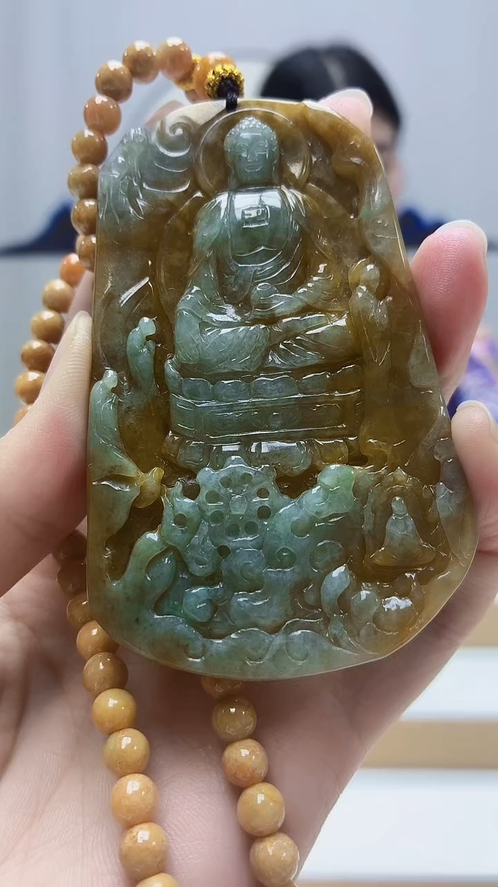 未镶嵌定制翡翠4812zm-毛货赠珠链挂件48