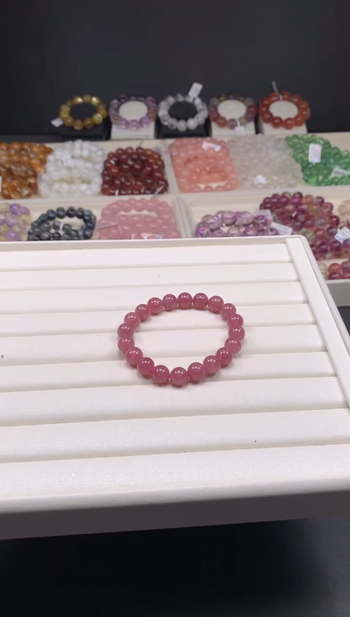 【闪购商品】水晶手链未镶嵌紫马粉10，A35