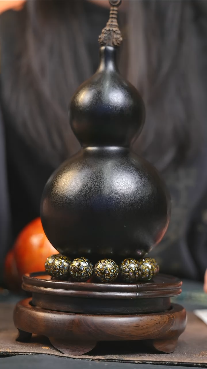 【闪购商品】YQ186大漆酒葫芦不包手串及旋转底座