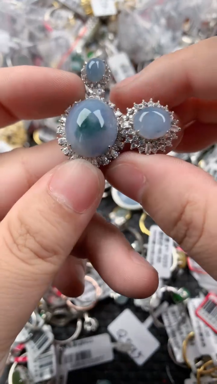 银S925镶嵌戒指翡翠777           2