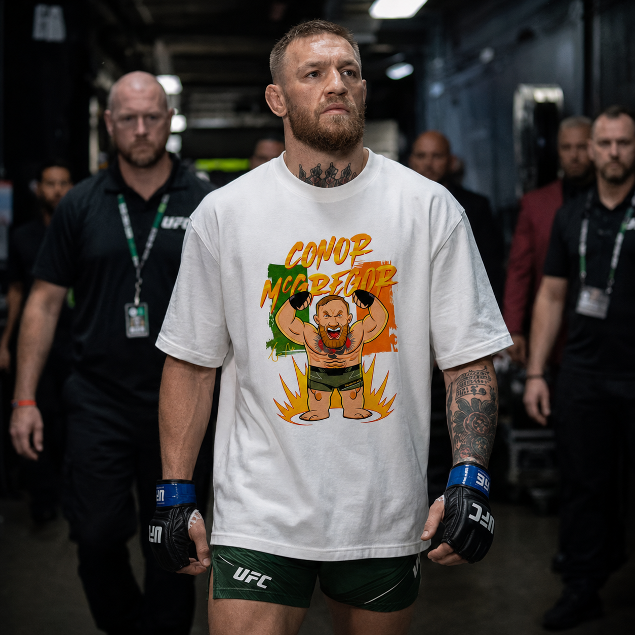 UFC康纳同款300克重磅纯棉短袖数码直喷