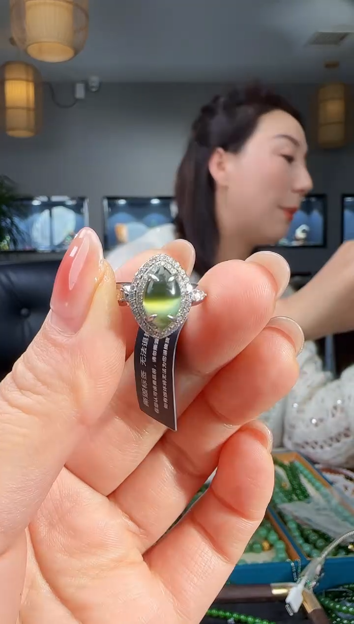 银S925镶嵌手链和田玉1