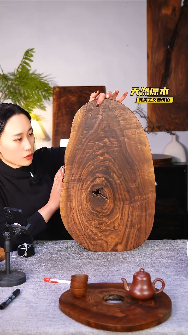 木北美黑胡桃原木.干裂疤结不属于商品质量问题完美主义者慎拍