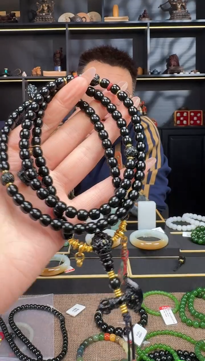 【闪购商品】和田玉1未镶嵌黑青至尊守护108