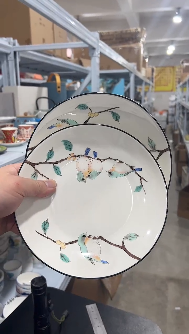 杯子骨瓷（简装）7.5寸小鸟 两个