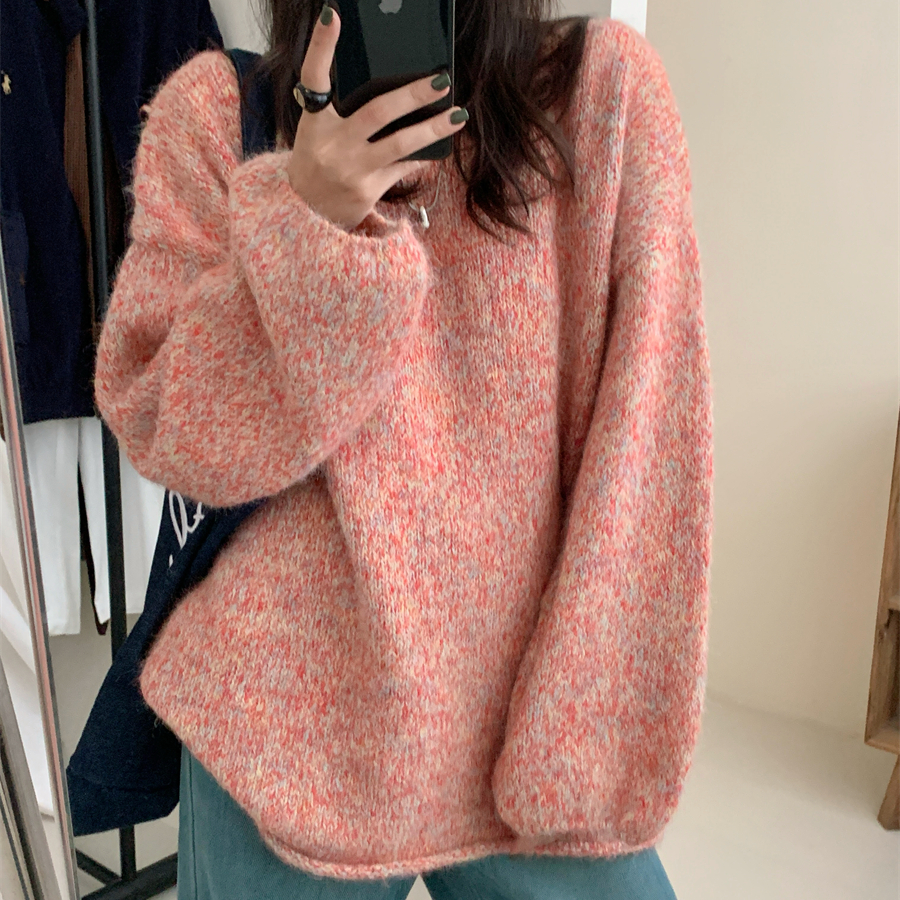 【秋冬毛衣集合】2025女新款慵懒风软糯针织宽松百搭外穿上衣06P