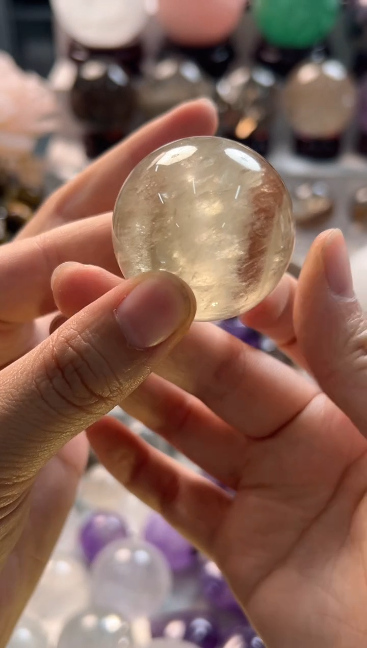 未镶嵌珠宝半成品水晶M932 约3.9cm