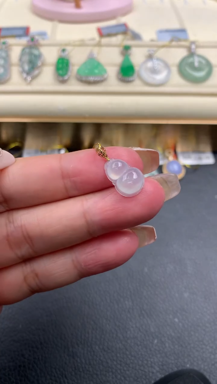 【闪购商品】翡翠颈饰18K金镶嵌Q193       