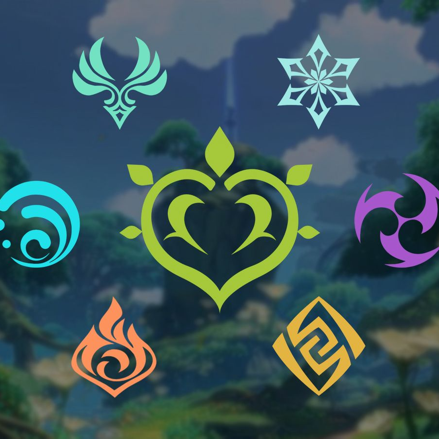 原神【元素对对碰】原神立体水晶高透卡砖冰箱贴