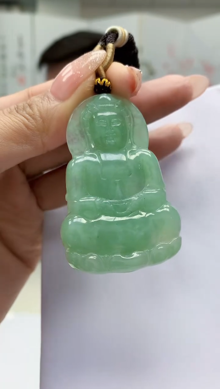 【闪购商品】定制翡翠未镶嵌5152MM-毛货挂件80