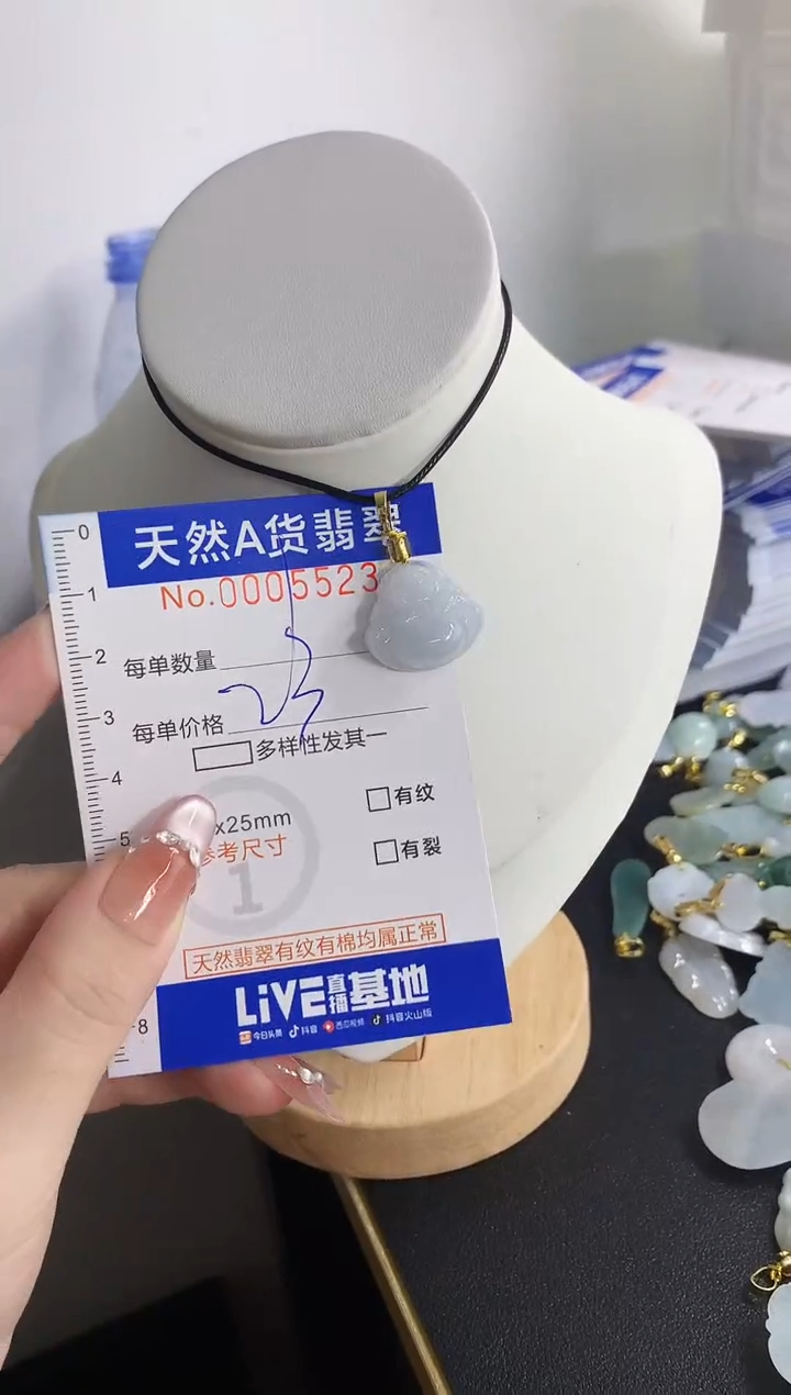 颈饰未镶嵌翡翠林****士天然A货翡翠