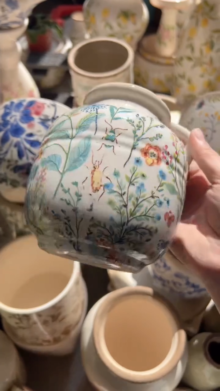 【闪购商品】陶瓷花盆高13.5cm内口6cm