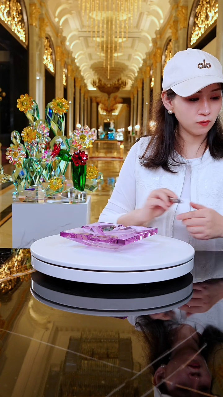 摆件WG0060紫色水晶烟灰缸