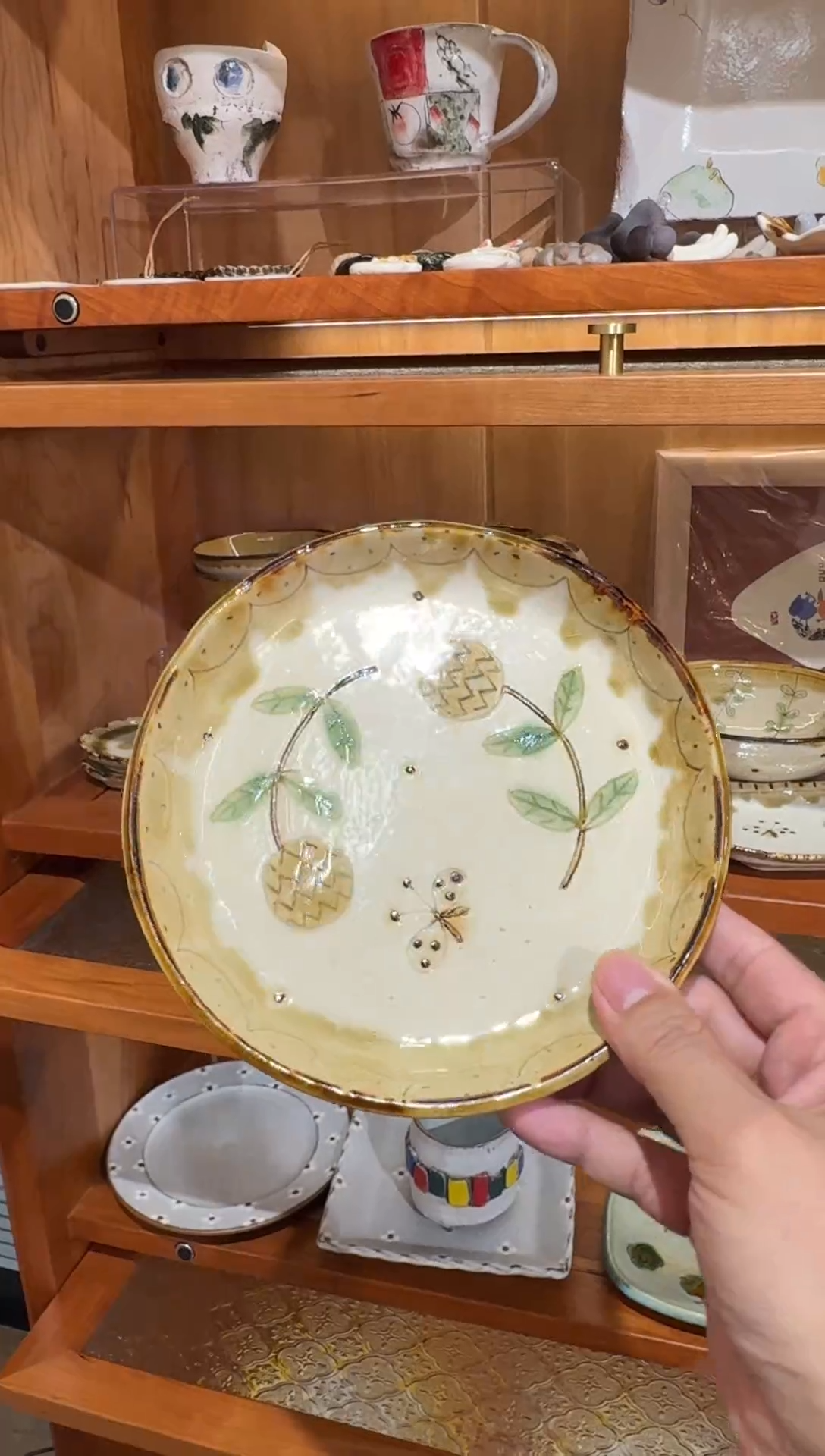陶日本作家器手作器物龙泽三奈子盘子
