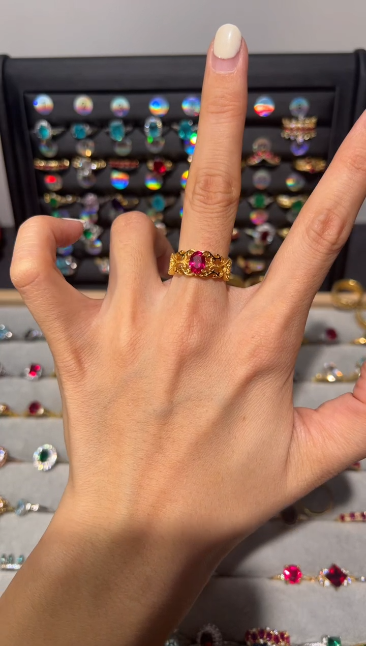 【闪购商品】红宝石戒指银S925镶嵌0000