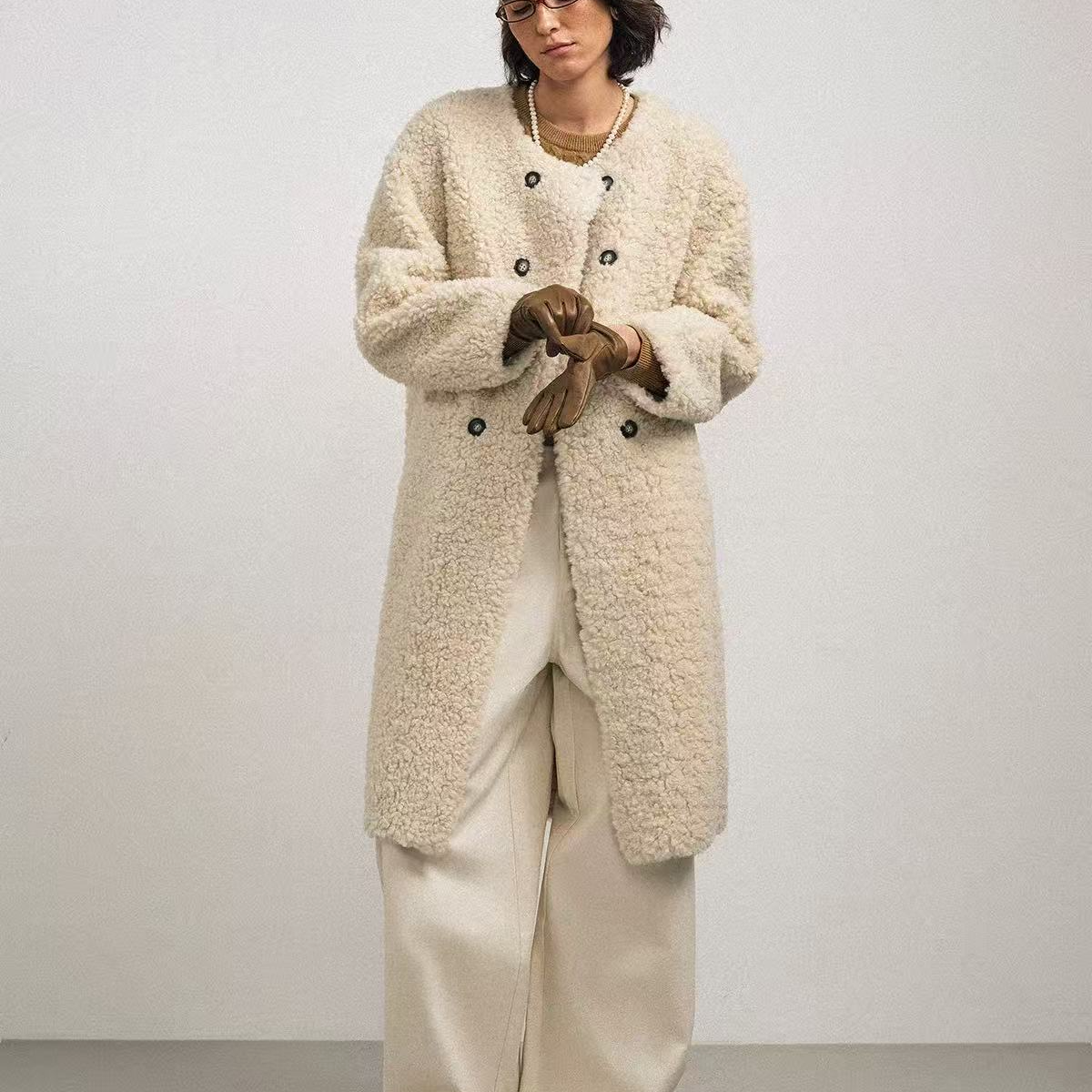 GELATO-811韩系大衣羊羔毛保暖环保毛外套122904