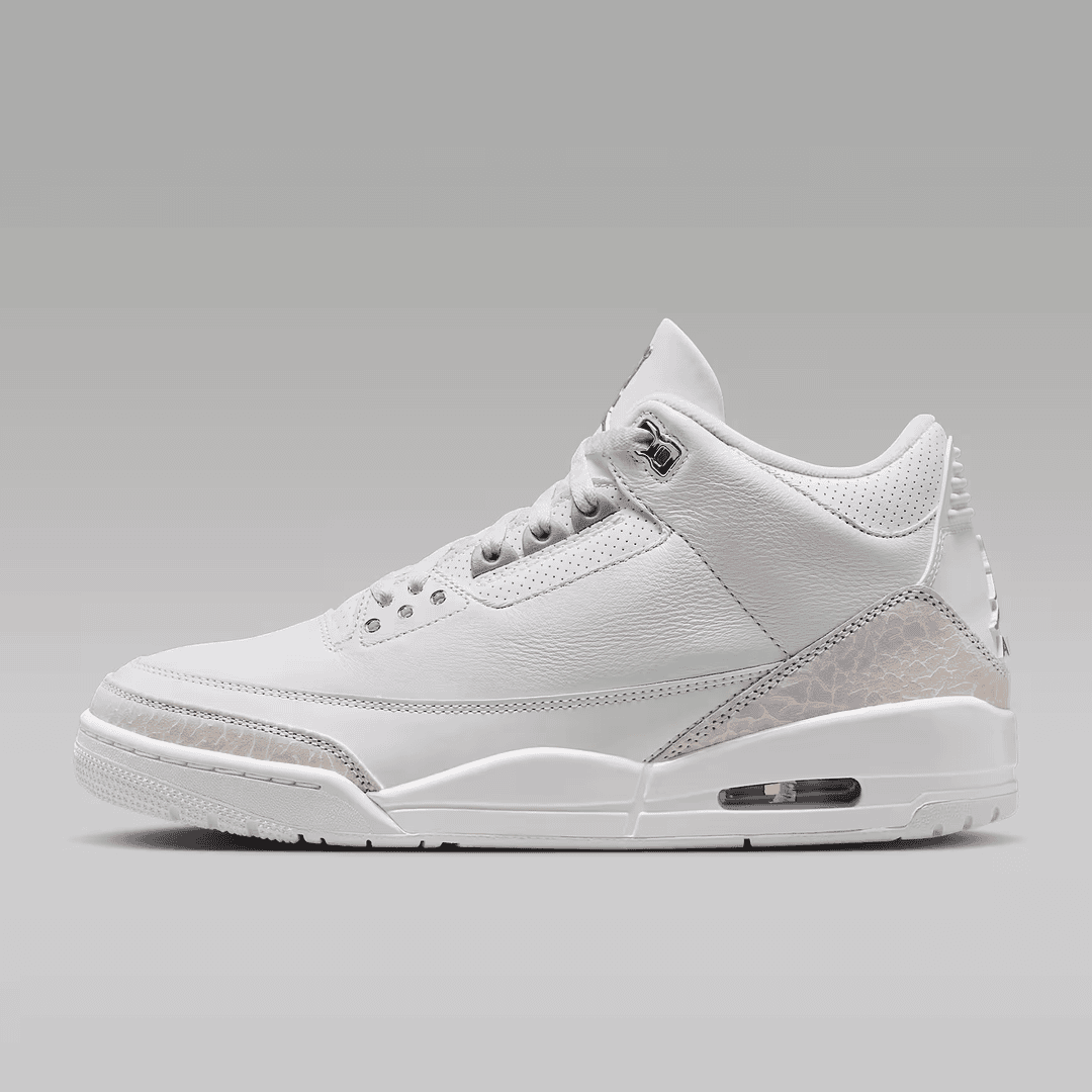 Nike/耐克官方正品 air jordan  3 男子纯白运动休闲鞋CT8532-111