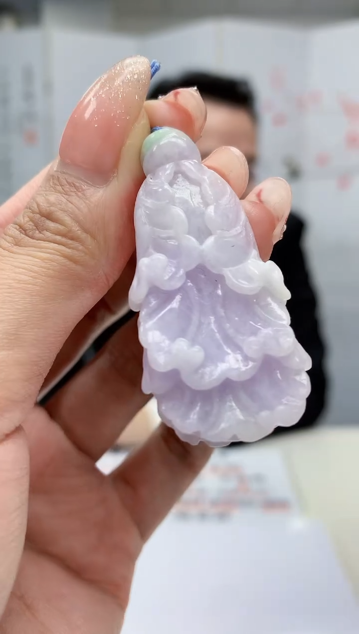 【闪购商品】定制翡翠未镶嵌5155MM-毛货挂件48