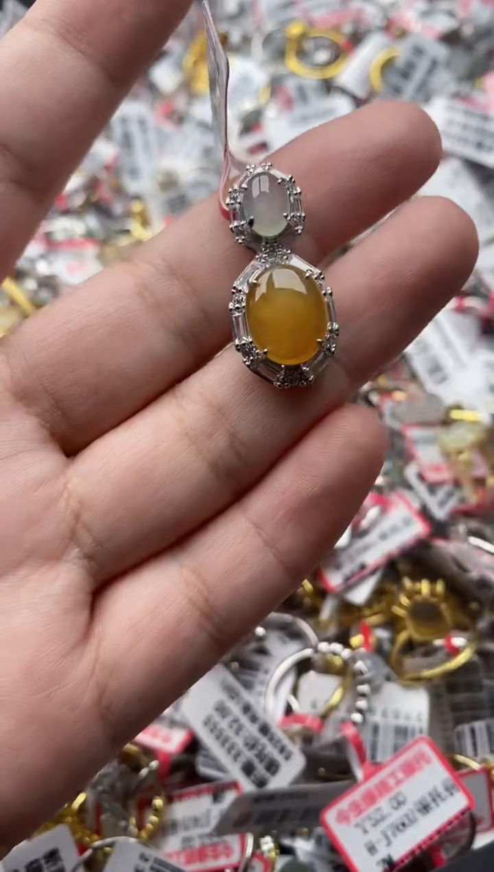 【闪购商品】翡翠戒指银S925镶嵌666666---10