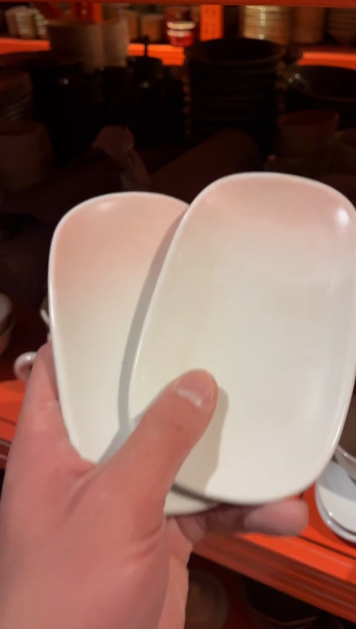 瓷片菠***李231微瑕桃夭毛巾碟2个