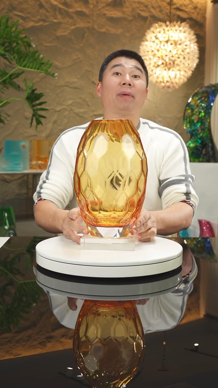 【闪购商品】摆件福利琥珀切面花瓶