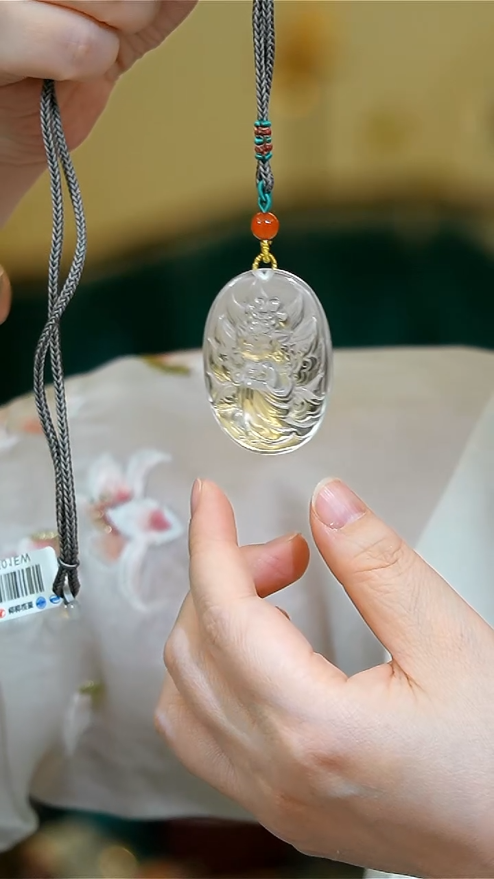 【闪购商品】水晶项链未镶嵌白水晶狐狸手工绳项链