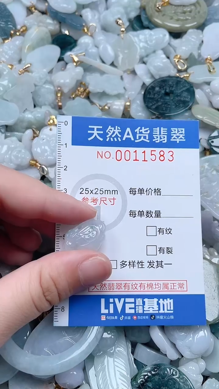 翡翠未镶嵌吊坠(不含链)1