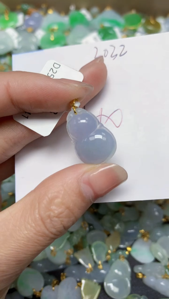【闪购商品】翡翠颈饰18K金镶嵌天然翡翠A货