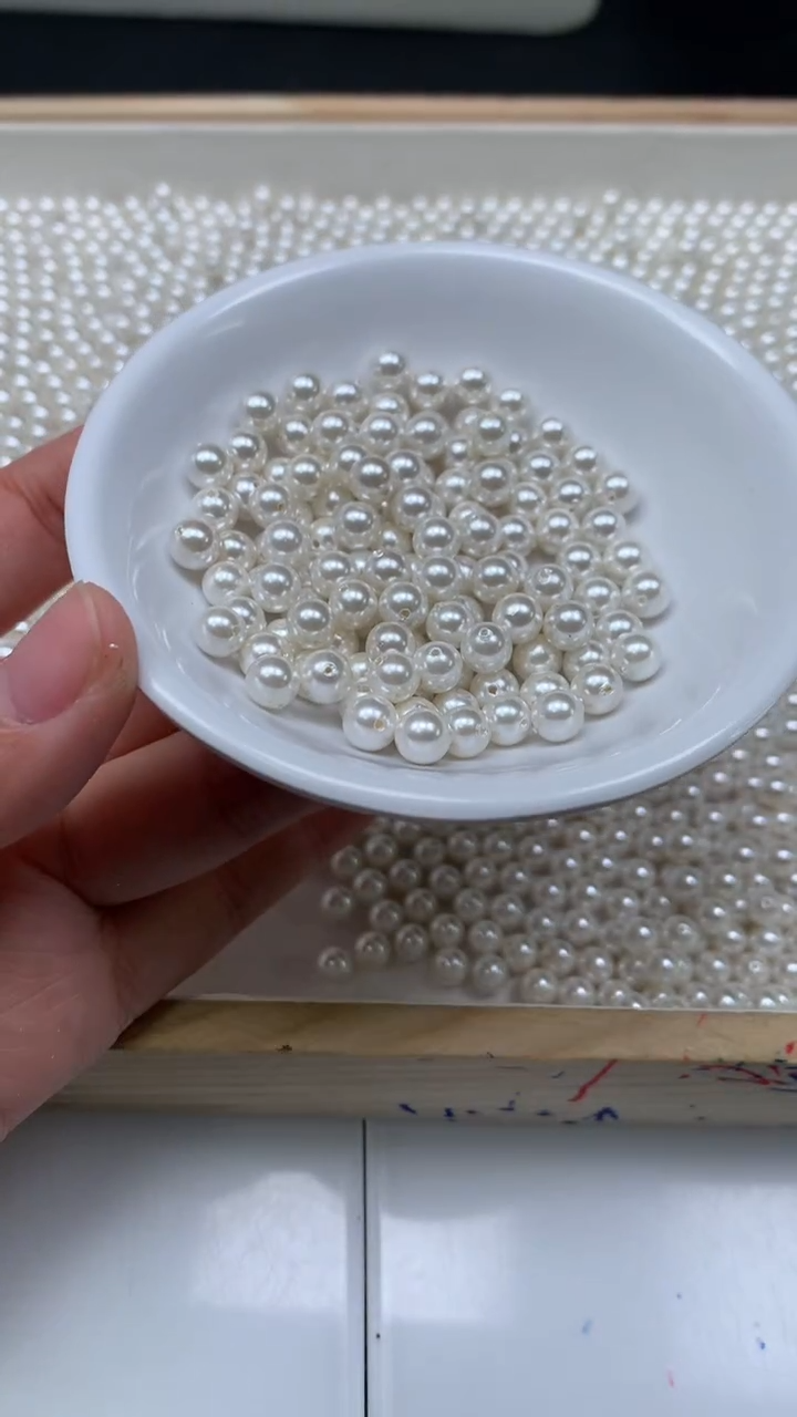 未镶嵌散珠拼合珍珠（马贝珠）B780 白贝珠6mm30个6.8元