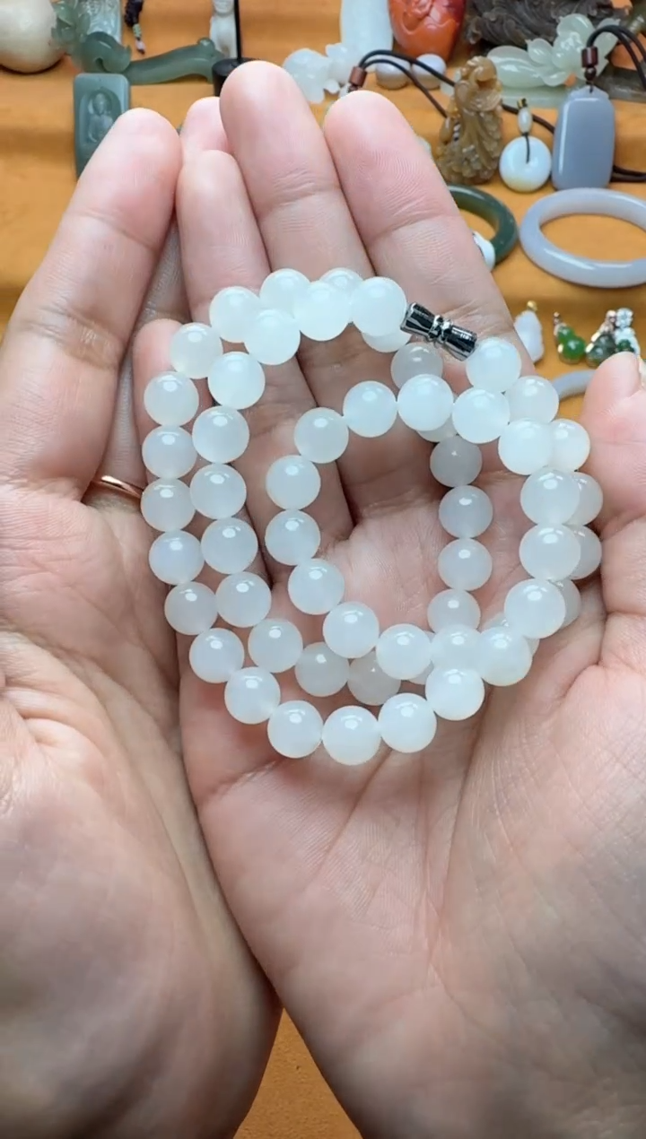 【闪购商品】和田玉颈饰未镶嵌妈妈链03