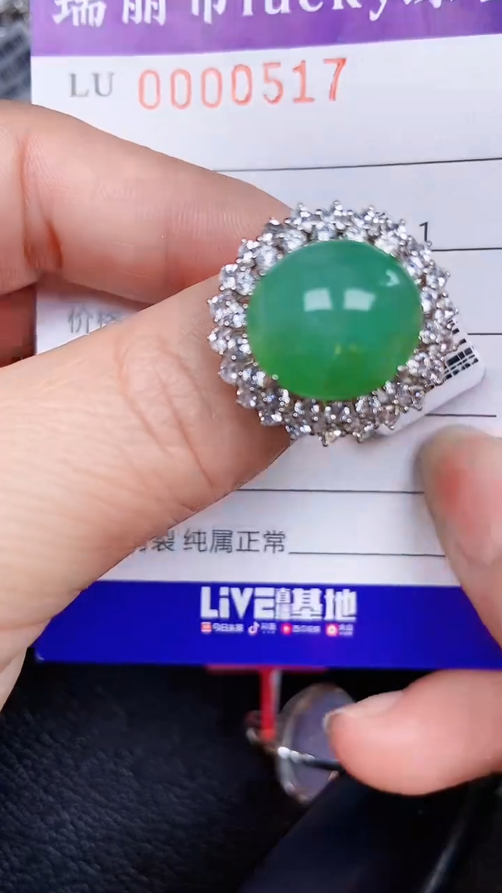 颈饰银S925镶嵌翡翠0517