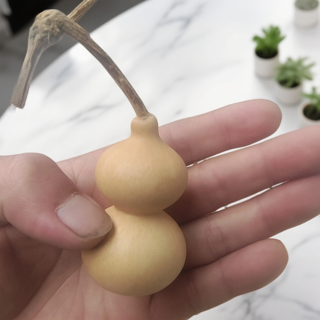 天然小葫芦手把件带龙头可盘玩的传统文玩葫芦