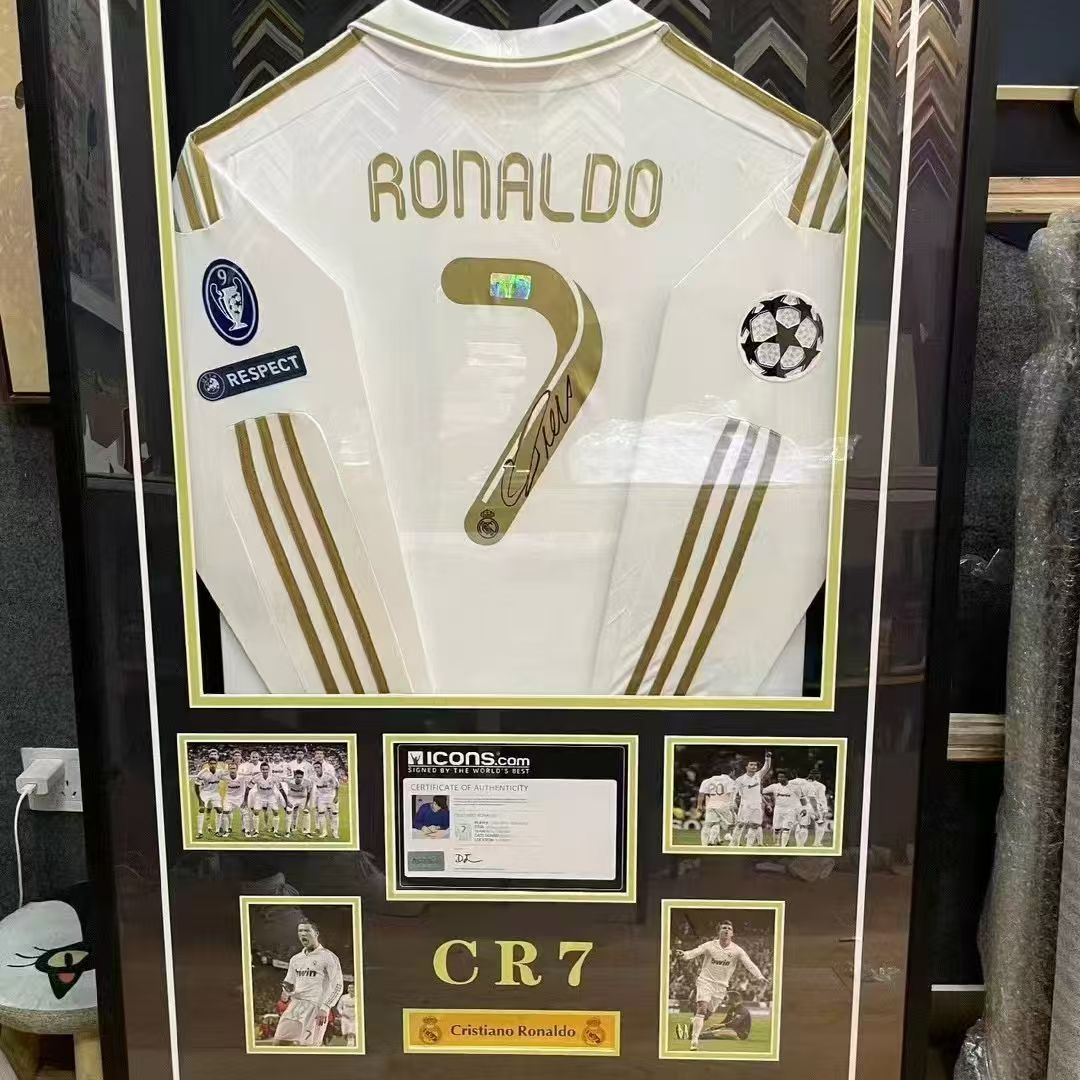 C罗签名巅峰皇马球衣球衣