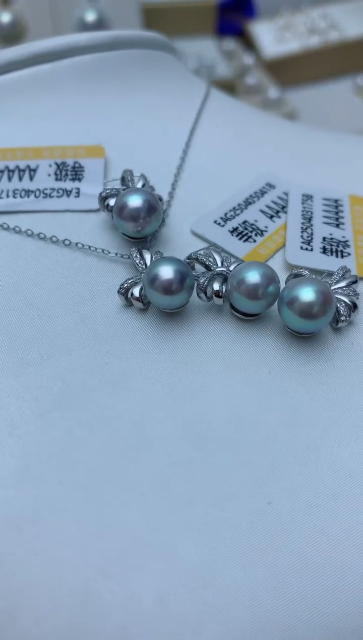 海水珍珠银S925镶嵌颈饰q32 多样性发其一