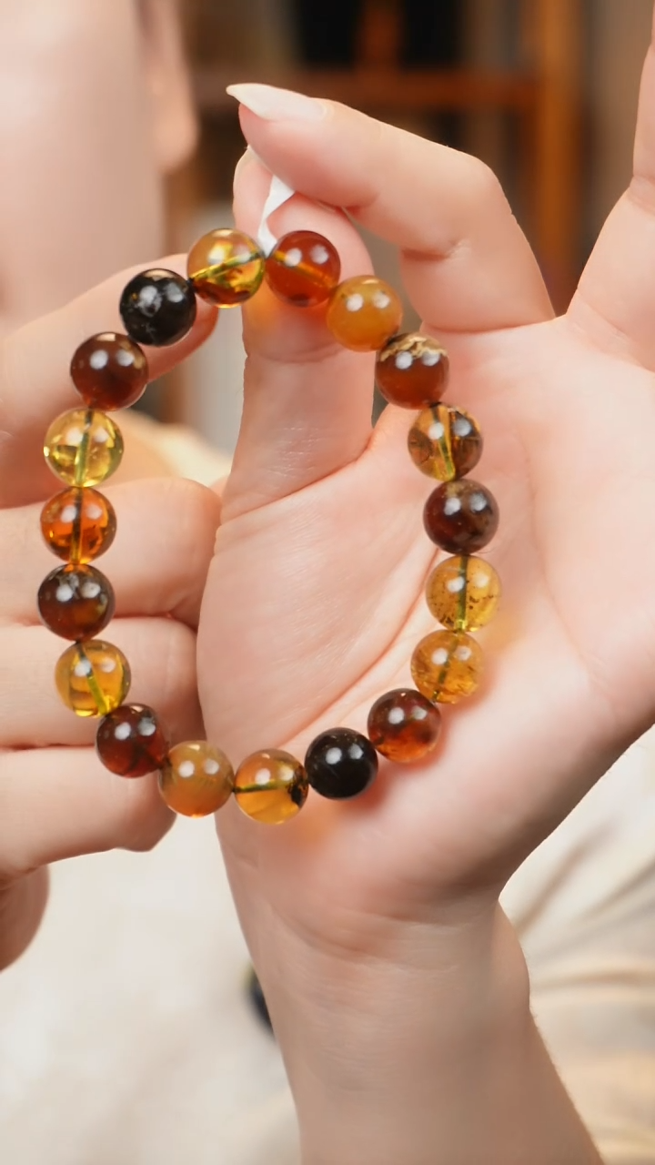 手链琥珀未镶嵌多宝手串10mm