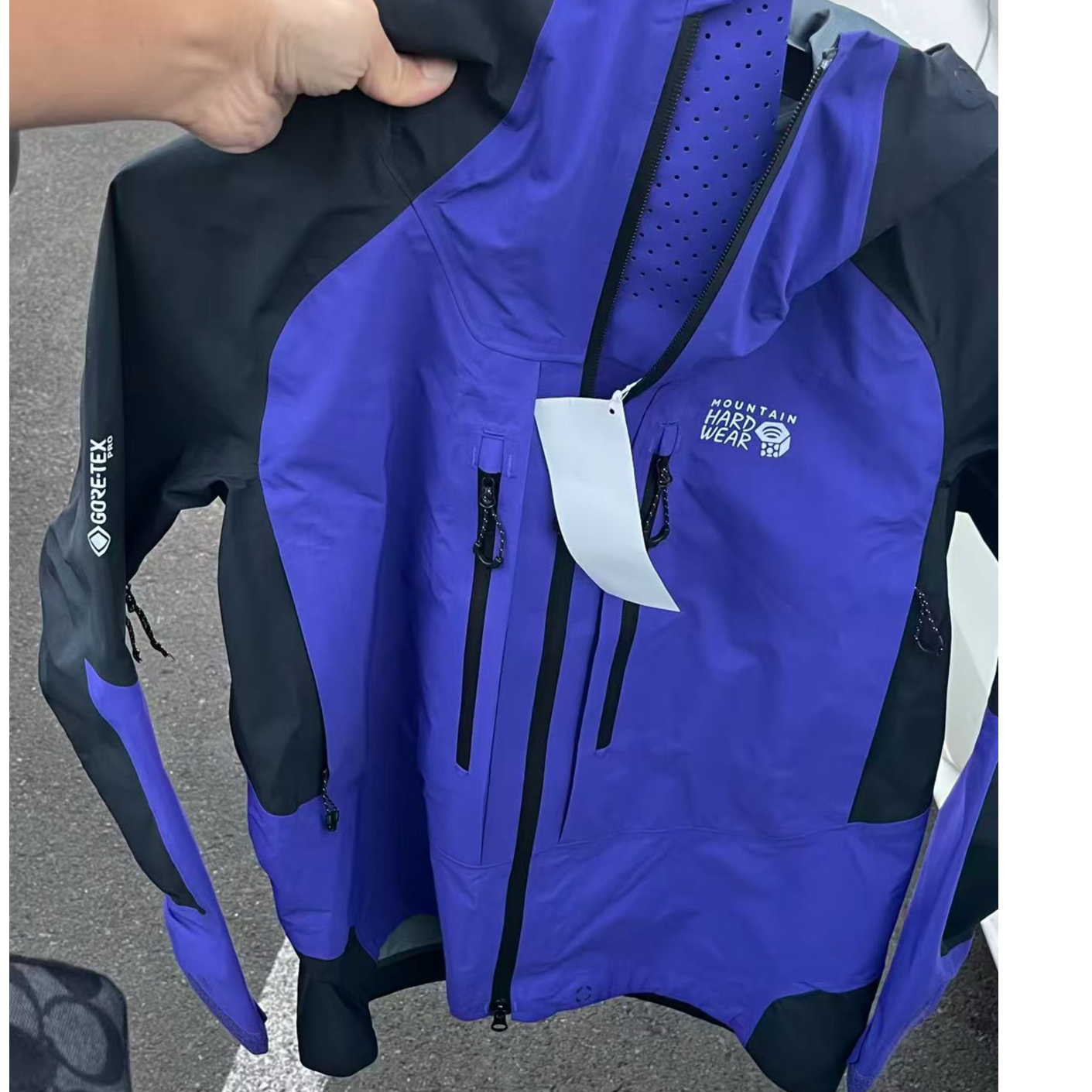 Mountain hardwear/山浩女士防水连帽gore tex 冲锋衣M码