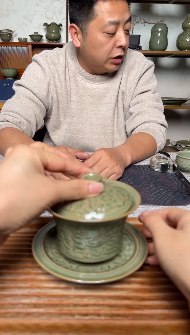 【闪购商品】其他王晓娜 纯手工秘色三才盖碗