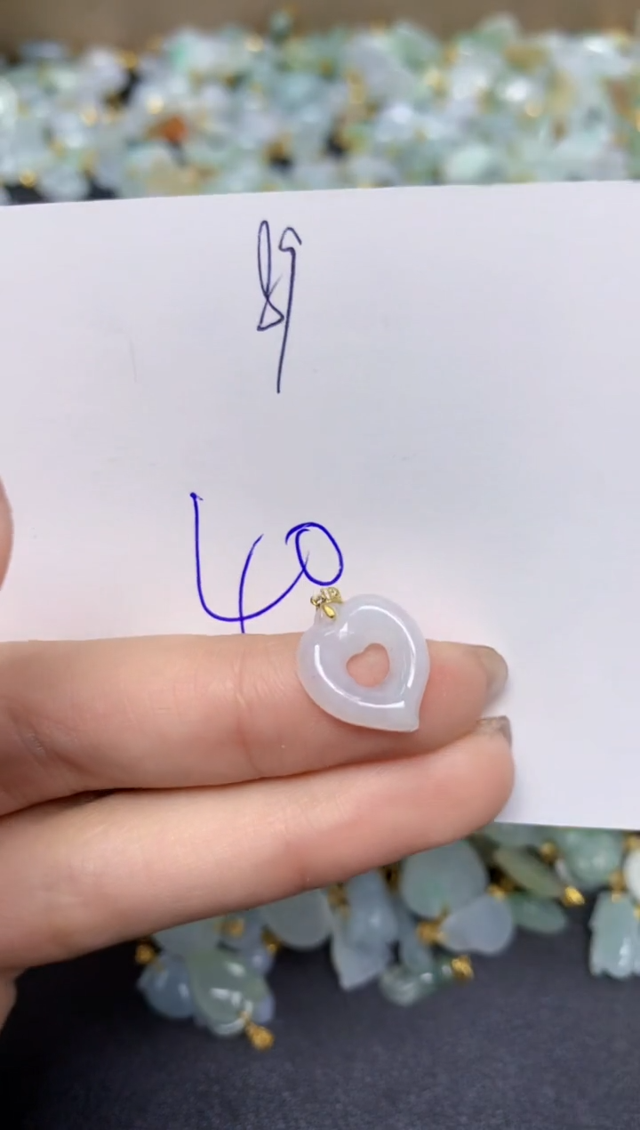 【闪购商品】翡翠颈饰18K金镶嵌天然翡翠A货